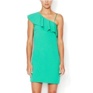 Tahari Arthur S. Levine One Shoulder Ruffle Mini